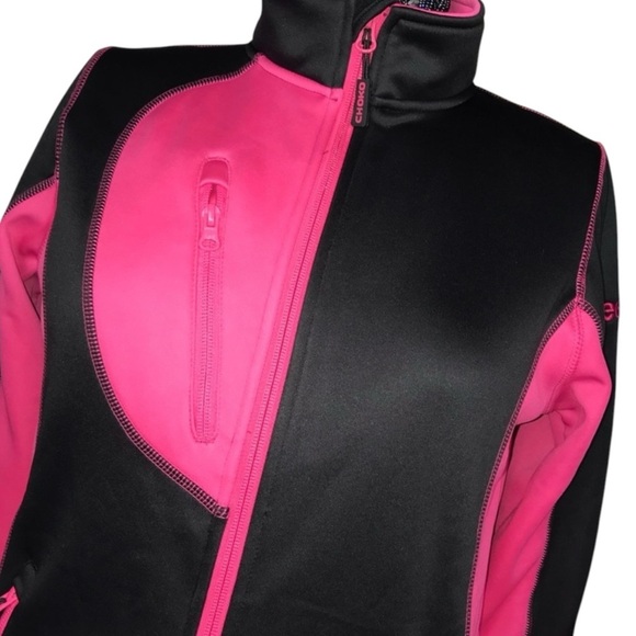 Choko Lethal 2 Black Pink Jeep Zipper Front Jacket Ladies Small - Picture 7 of 15